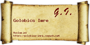 Golobics Imre névjegykártya